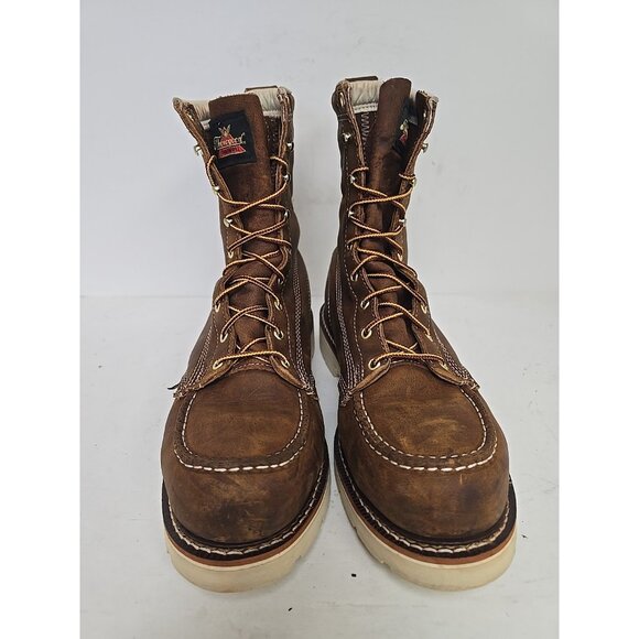 Thorogood Men's 8 " Steel Toe Work Boot (U.S.A.) 804-4378 Brown Size 10.5D - Picture 6 of 8